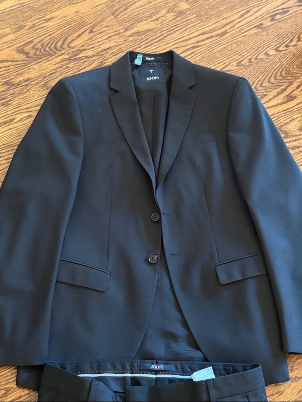 Joop Boys Black Wool Suit extra slim fit size 46